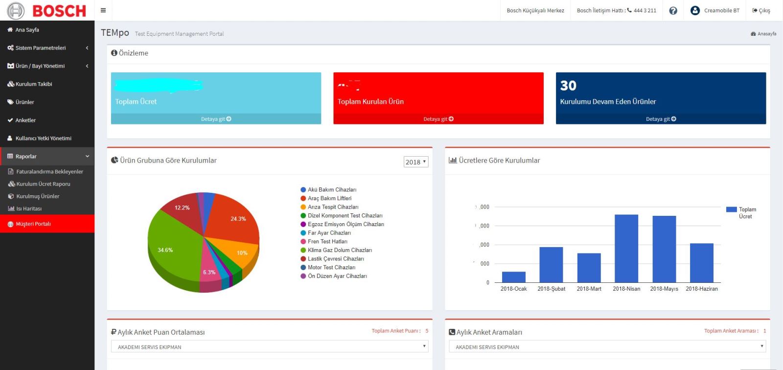 Bosch Müşteri Portalına yeni modül : TEMpo (Test Equipment Management Portal)