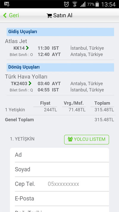 Mobil Uygulama: Ucuzauc Uçak Bileti