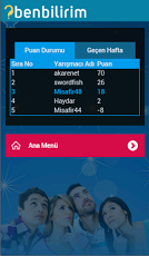 Mobil: Uygulama: Ben Bilirim! Bilgi Yarışması