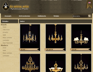 Öz Kristal Avize Web Sitesi Yenilendi